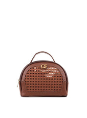 Necessaire Feminina Arredondada Detalhe Tela Frontal - Cacau NSI-168 - CA