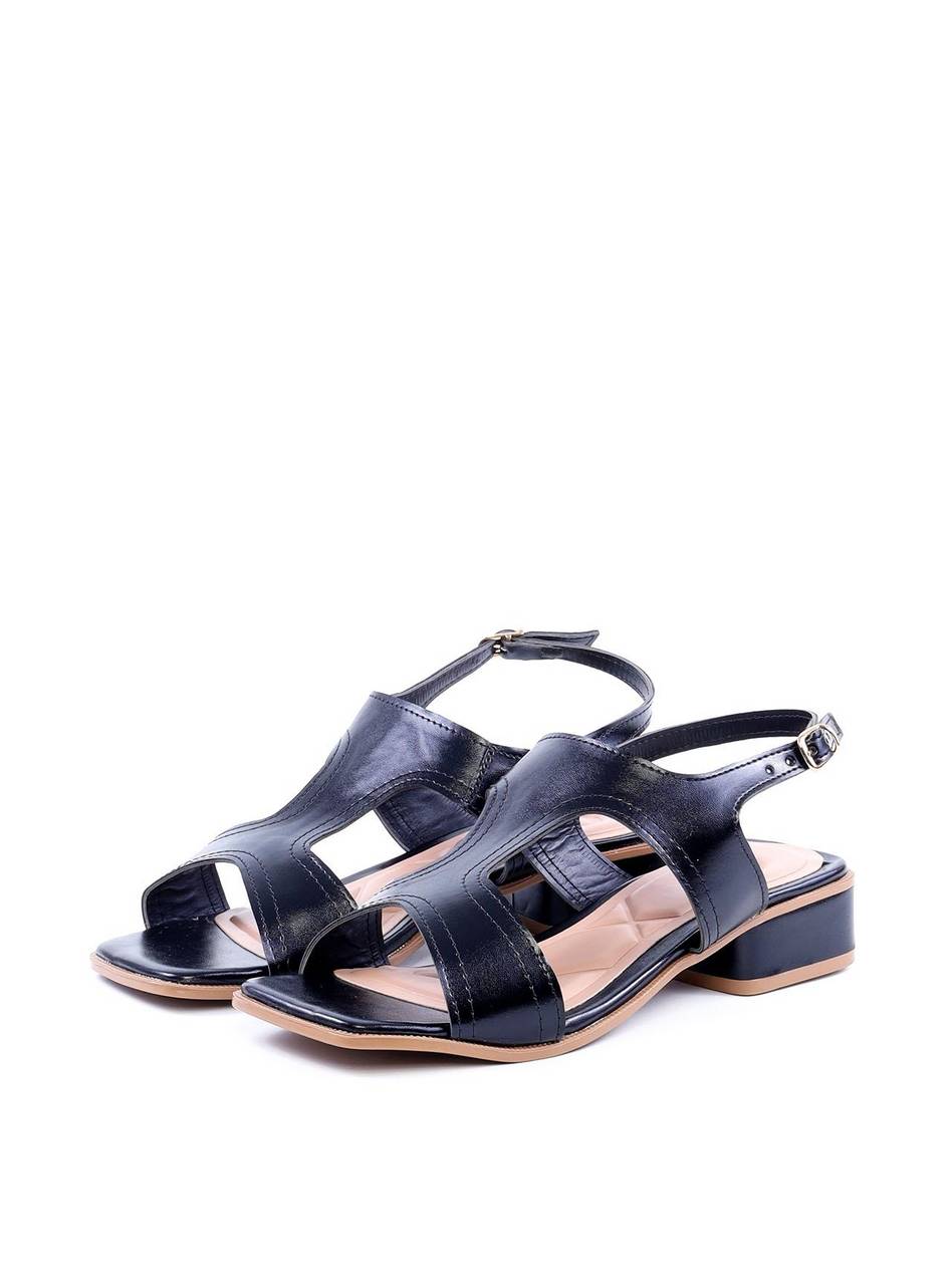 Sandália com Detalhes de Costura - Preta SDI-11790 - PR