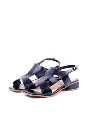 Sandália com Detalhes de Costura - Preta SDI-11790 - PR
