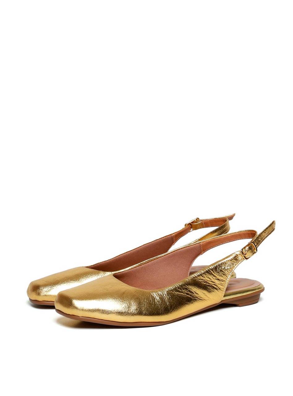 Sapatilha Slingback Bico Redondo - Ouro SDI-11687 - AU