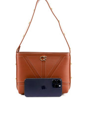 Bolsa Tote Média com Detalhe de Costura e Esferas - Castor BSI-6410 - CS