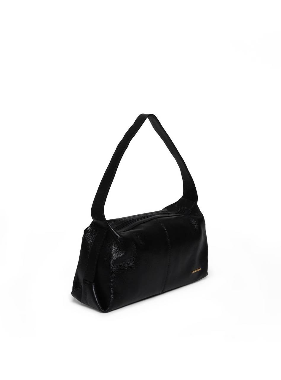 Bolsa Hobo Alça de Ombro Costura Central - Preta BSI-5969 - PR