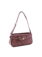 Bolsa Baguete com Detalhe de Cinto <span style="font-size: 12pt;">- Cacau</span> BSI-6151 - CA