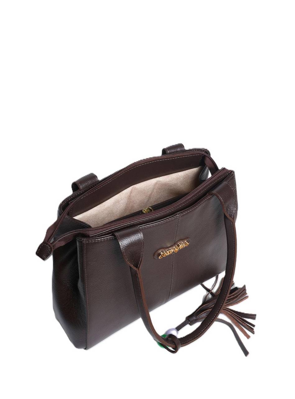 Bolsa Feminina Tote Chaveiro Couro Media Cacau BSI-5673 - CA