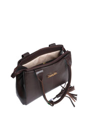 Bolsa Feminina Tote Chaveiro Couro Media Cacau BSI-5673 - CA