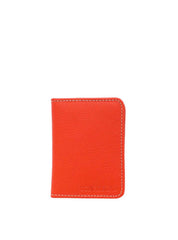 Porta-Cartão Simples Couro Detalhe Bolinhas Laranja PRI-063 - LR