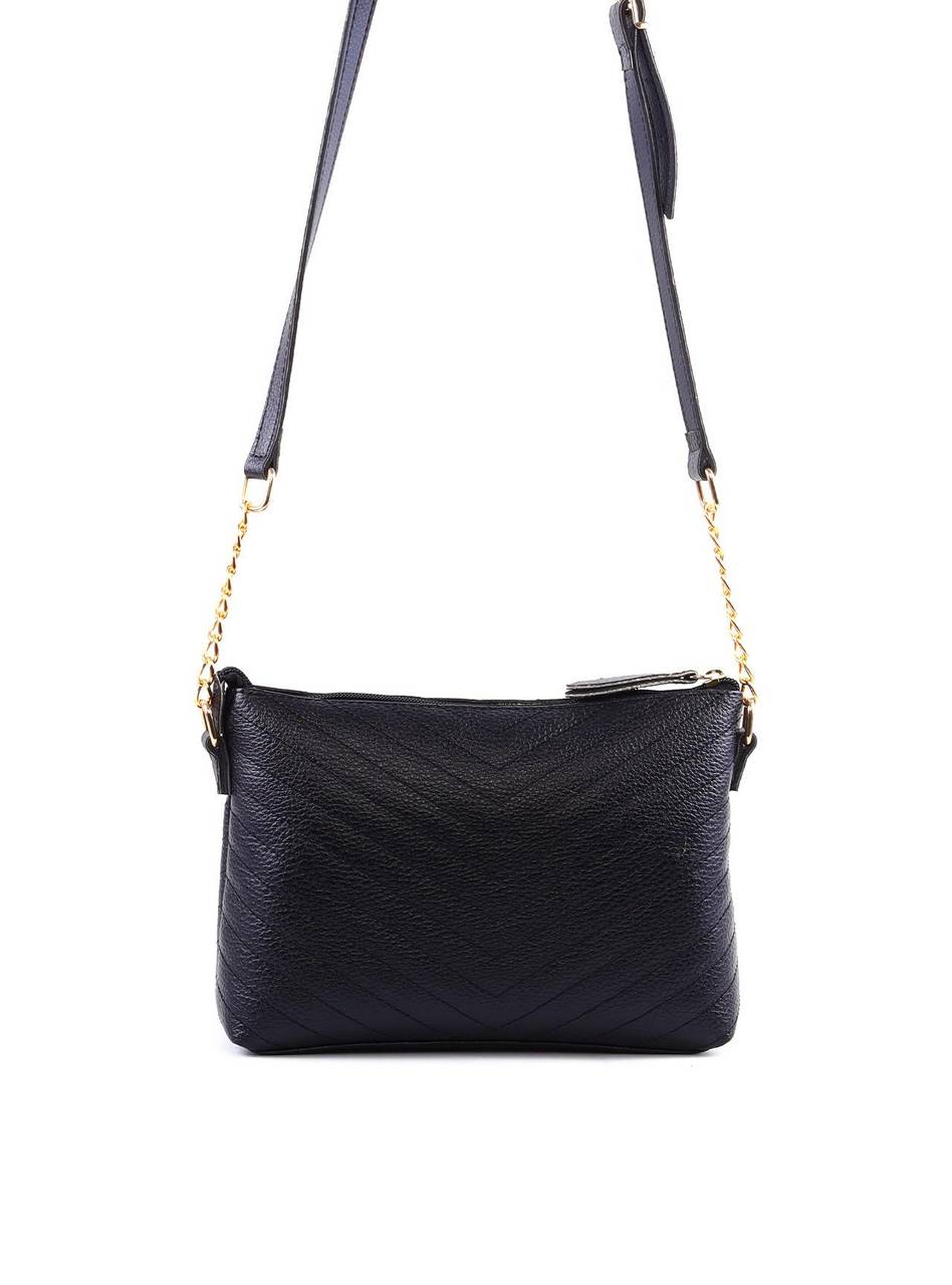 Bolsa Carteira Transversal com Costura - Preta BSI-6318 - PR