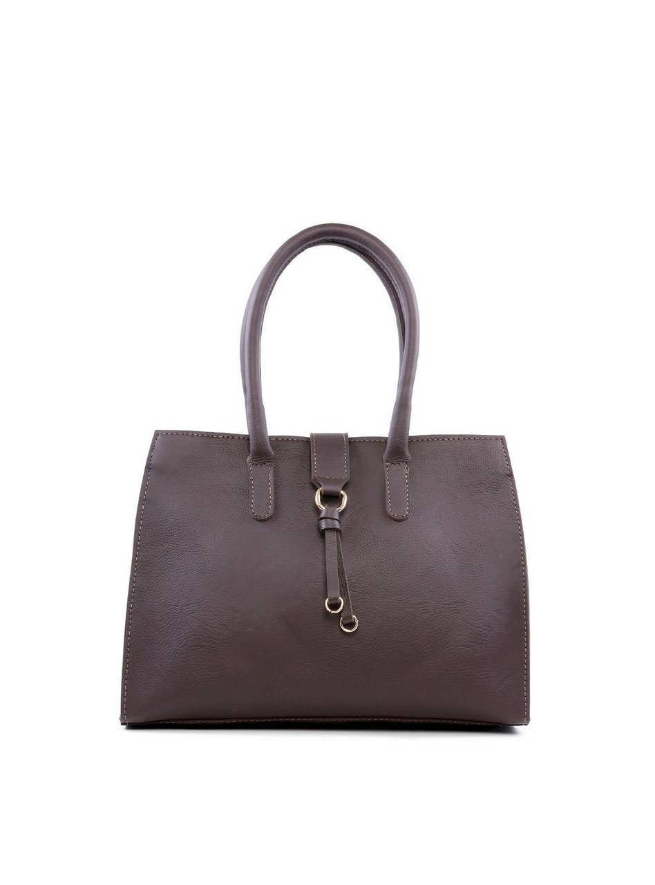 Bolsa Tote com Enfeite Meia Argola - Cacau BSI-6227 - CA