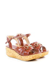 Sandália Anabela Cortiça Enfeite Bridão - Castor SDI-11921 - CS