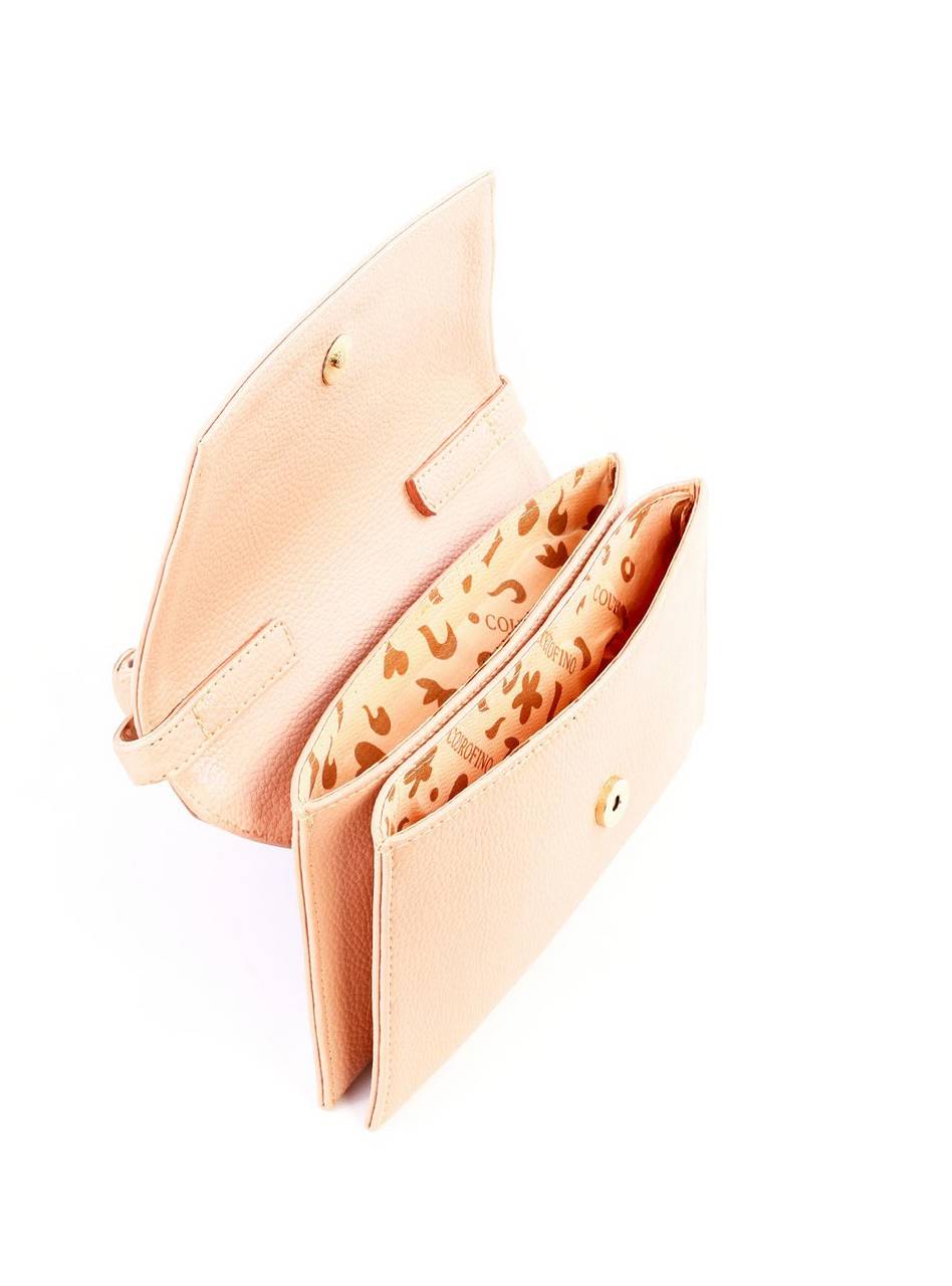 Bolsa Satchel Transversal Retangular - Nude BSI-6324 - NU