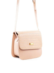 Bolsa Saddle Transversal com Tampa Aba - Nude BSI-5896 - NU