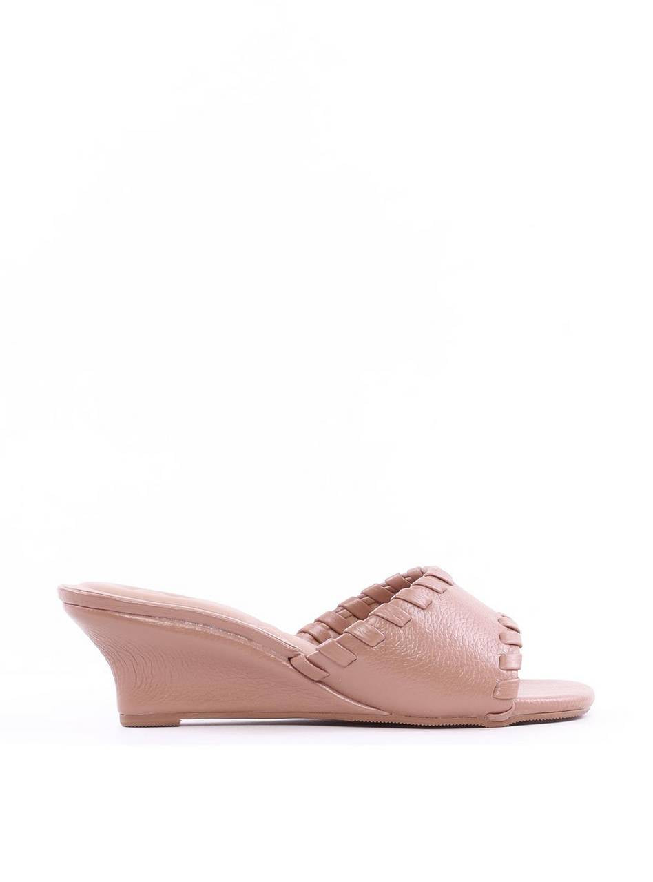 Tamanco Anabela com Desponto Whipstitch - Nude SDI-12126 - NU