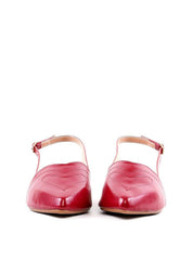 Sapatilha Slingback com Costura de Coração - Vermelha SDI-12079 - VE