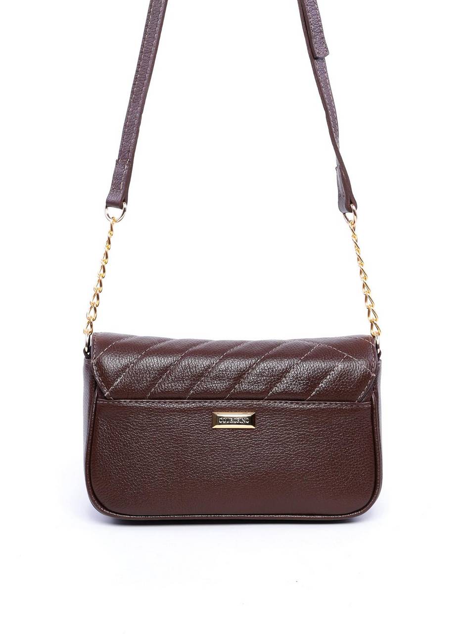Bolsa Bag Transversal com Tampa e Ligueta Fivela Cacau BSI-6000 - CA