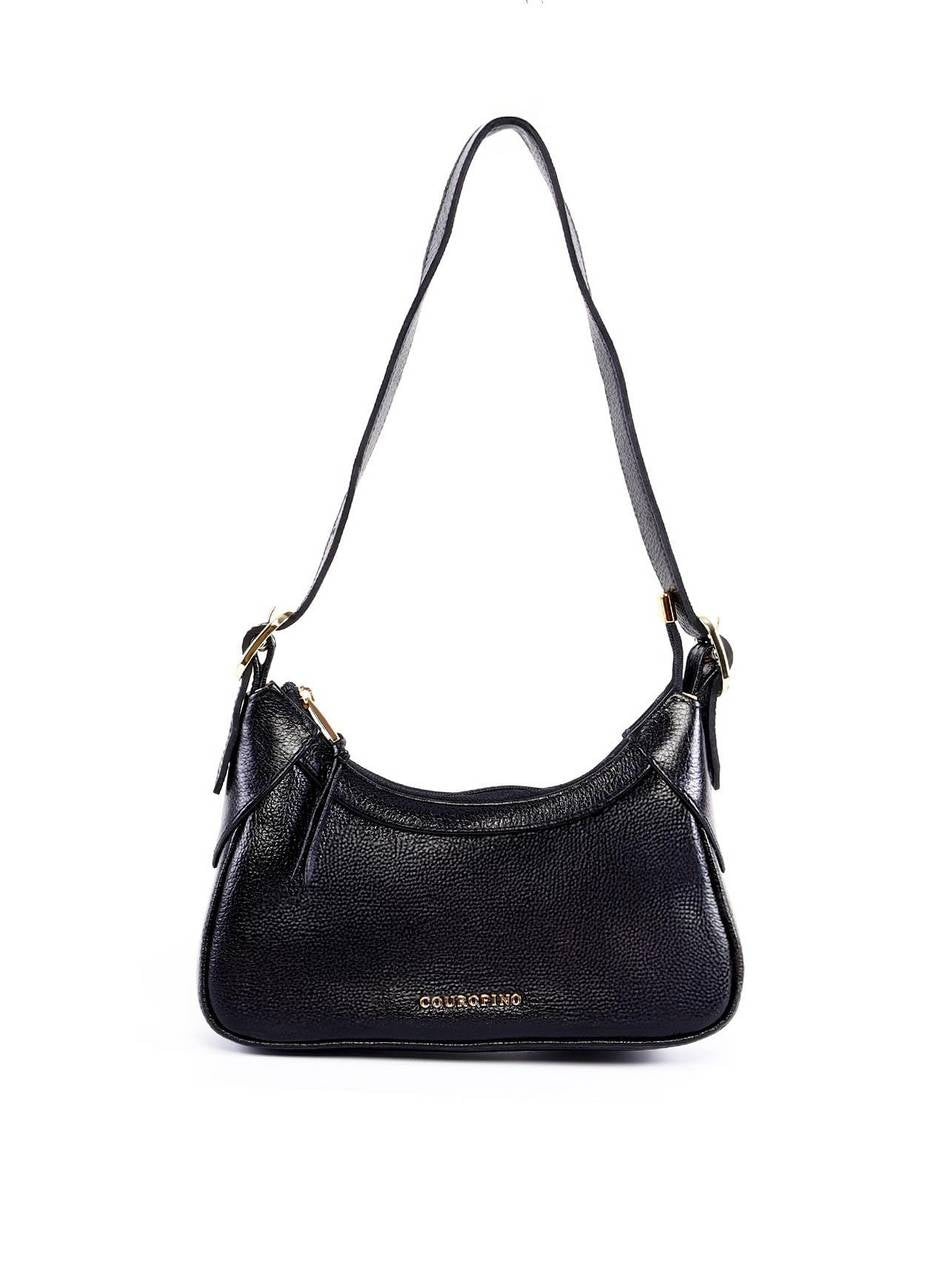 Bolsa Baguete com Fivelas Laterais - Preta BSI-6353 - PR