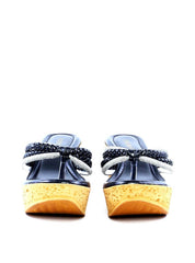 Tamanco Plataforma com Tiras e Strass - Preta SDI-11827 - PR