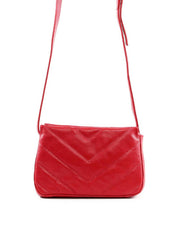 Bolsa Tote Transversal com Matelassê em V - Vermelha BSI-6437 - VE