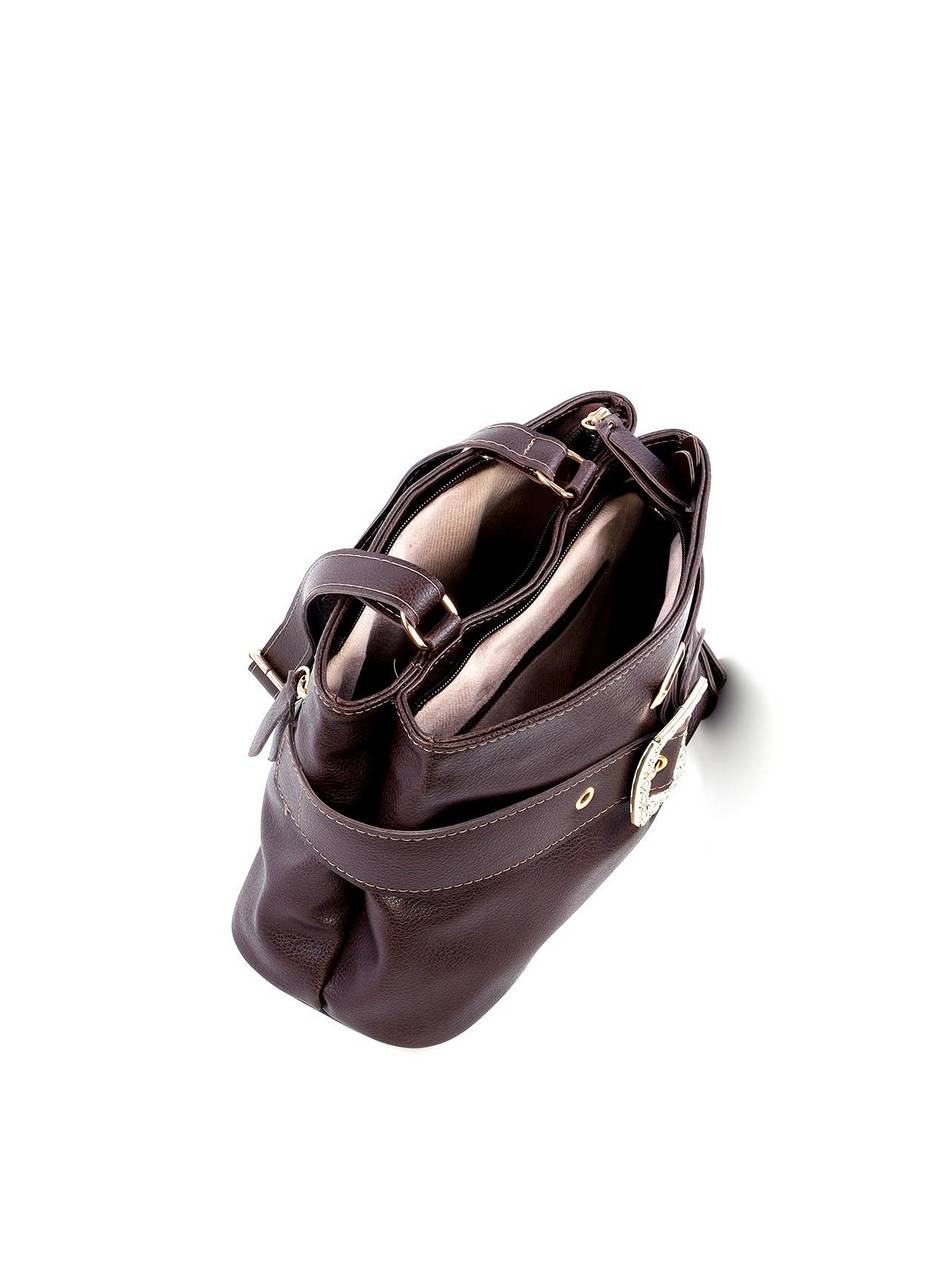 Bolsa Tote Transversal com Fivela - Cacau BSI-6210 - CA