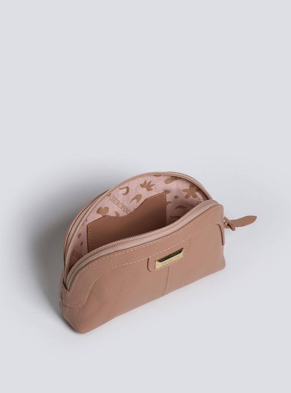 Necessaire Feminina Couro Meia Lua Nude NSI-140 - NU