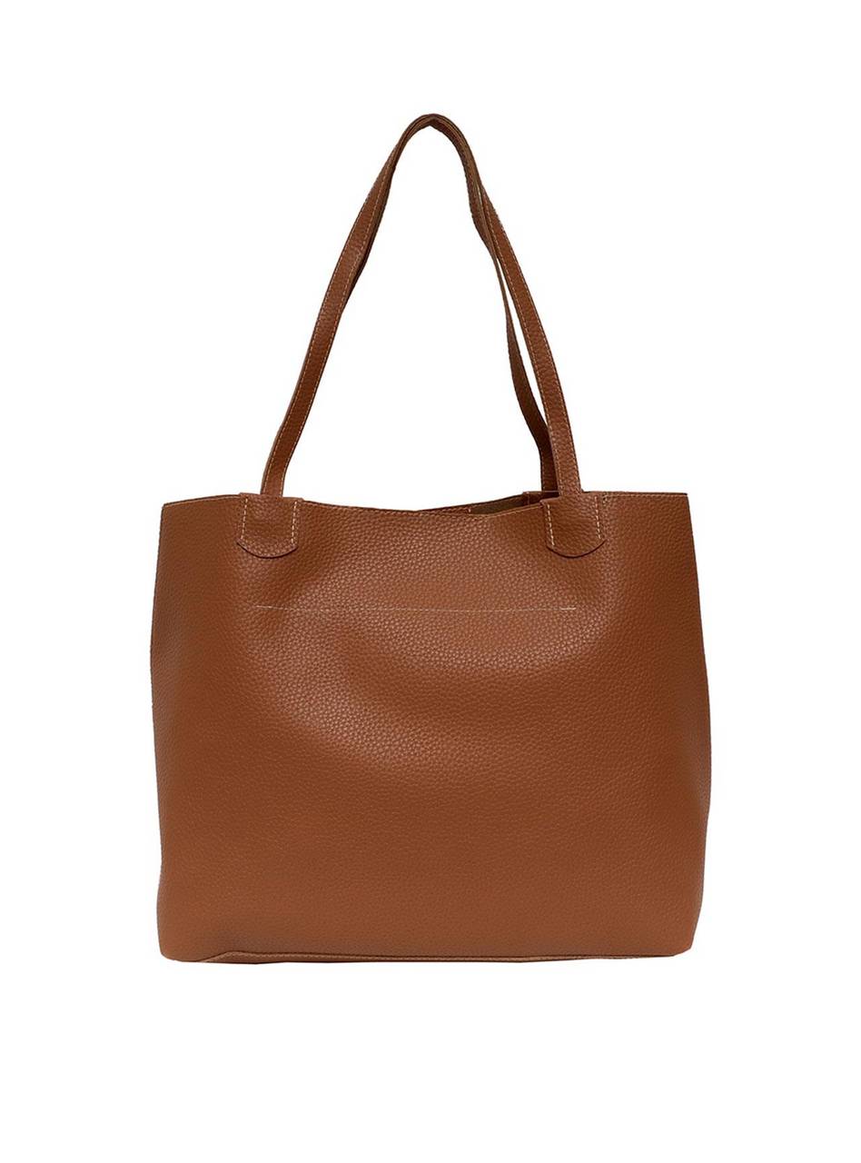 Bolsa Shopper Média Tiracolo Frente Lisa Castor BSI-5139 - CS