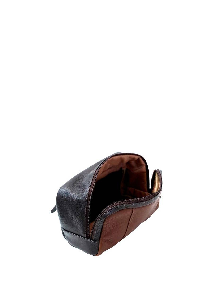 Necessaire Masculina Alça Mão Bolso Atrás Couro Cacau NSI-108 - CA