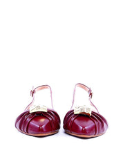 Sapatilha Slingback Drapeada Enfeite Orgânico - Vinho SDI-11981 - VI