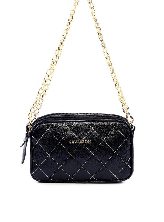 Bolsa Cluthc Tranversal em Metalasse - Preta BSI-6118 - PR