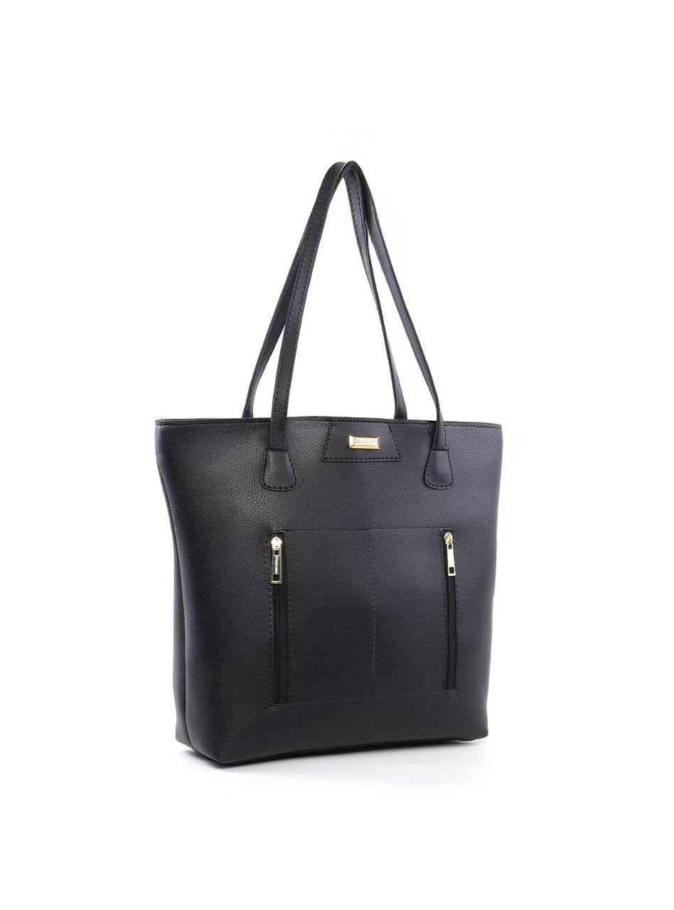 Bolsa Shopper com Detalhe de Costura - Preta BSI-6412 - PR