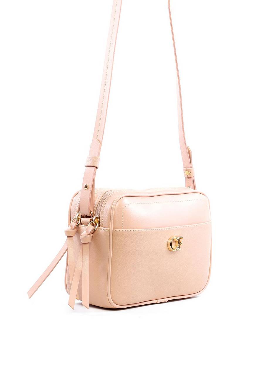 Bolsa Bag Transversal com Bolso Frontal - Nude BSI-6242 - NU