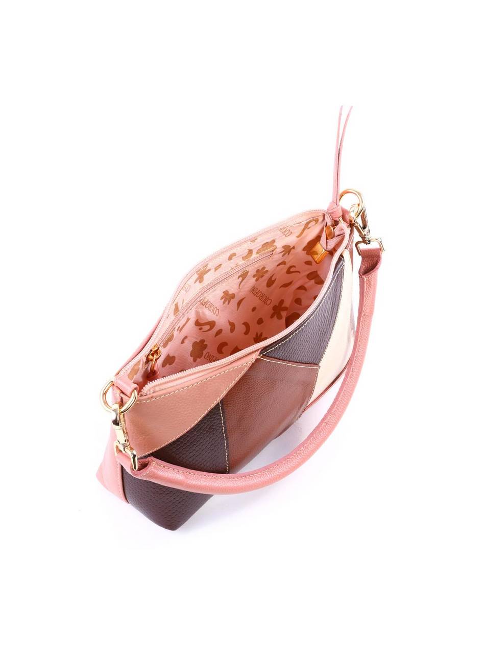 Bolsa Baguete com Retalhos - Nude BSI-6363 - NU