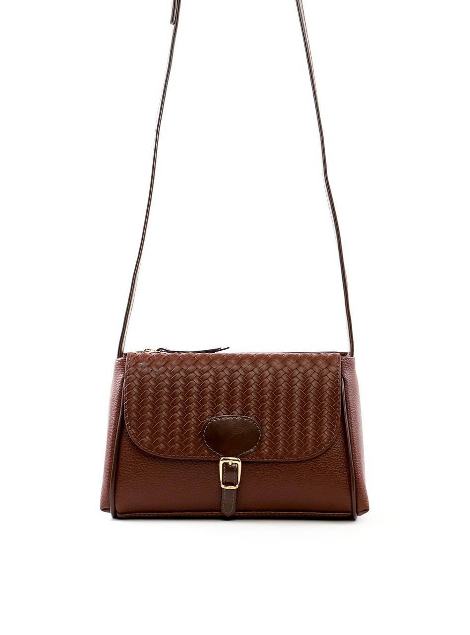 Bolsa Bag Transversal Média com Fivela - Cacau BSI-6418 - CA