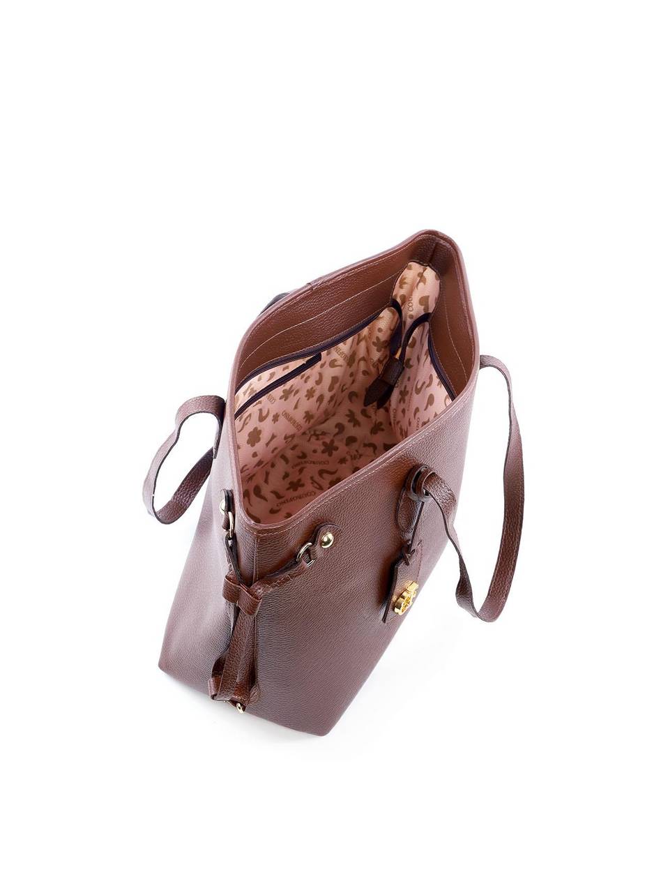Bolsa Shopper Tiracolo com Bag Charm CF - Cacau BSI-6126 - CA