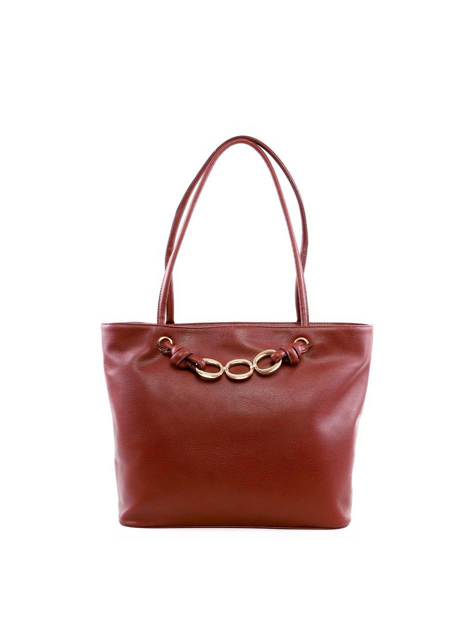 Bolsa Tote Tiracolo com Elos - Cacau BSI-6289 - CA