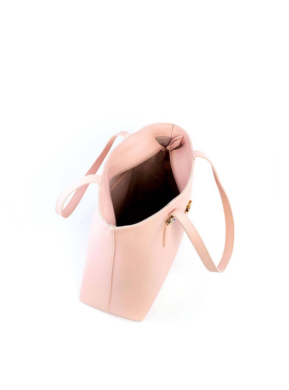 Bolsa Shopper Tiracolo com Flor - Nude BSI-6196 - NU