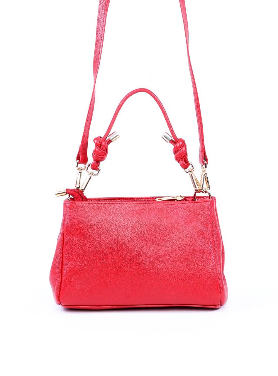 Bolsa Tote com Alças Removíveis e Detalhe em Nó - Vermelha BSI-6037 - VE