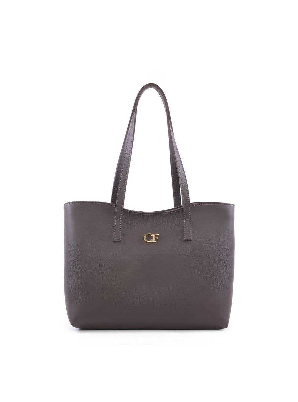 Bolsa Tote com Borda Ondulada - Cacau BSI-6158 - CA
