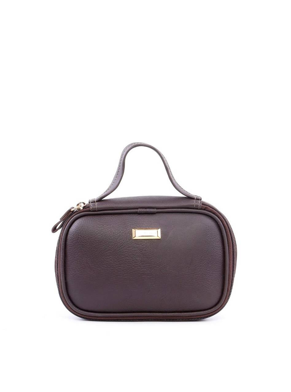 Necessaire Quadrada com Alça de Mão - Cacau NSI-158 - CA