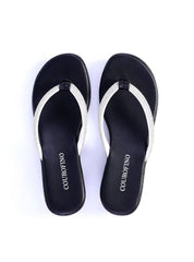 Sandália Feminina Tamanco Anabela Comfort com Tiras em Strass - Preta SDI-11699 - PR