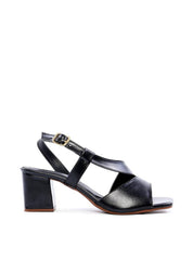 Sandália Salto Bloco com Tira Lateral - Preta SDI-11941 - PR