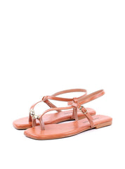 Rasteira de Dedo com Detalhe Ouro e Tiras Finas - Nude SDI-11780 - NU