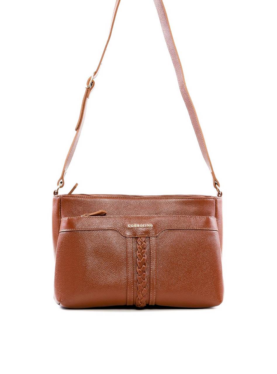 Bolsa Tote Transversal Média com Trança Frontal BSI-6489 - CS