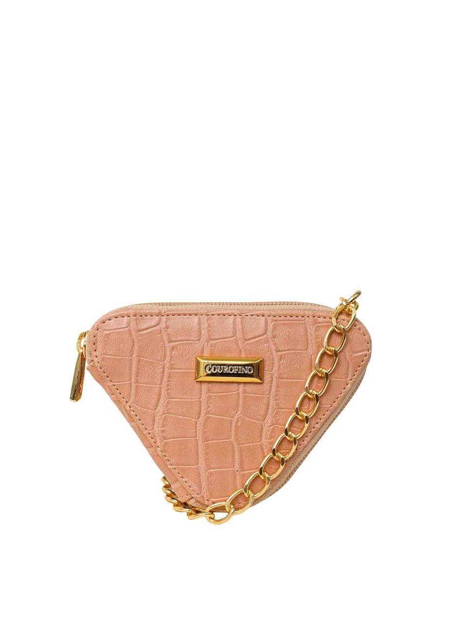 Bolsa Clutch Triangular Pequena Nude BSI-5532 - NU