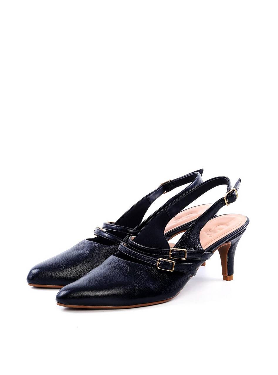 Scarpin Slingback com Fivelas Laterias - Preta SDI-11737 - PR