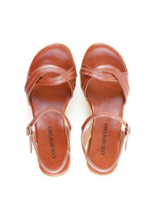 Sandália Anabela com Tira Pespontada - Castor SDI-11898 - CS