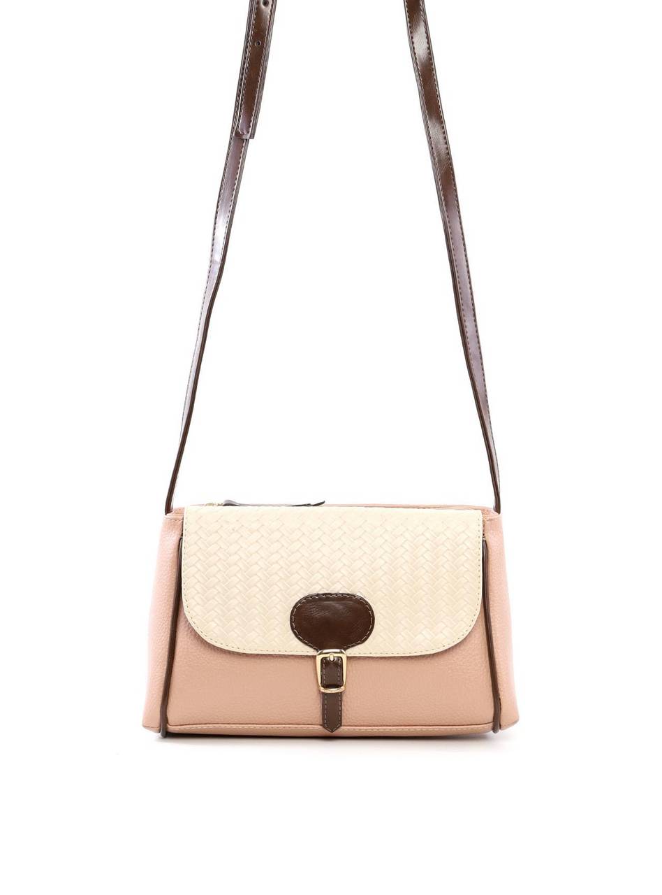Bolsa Bag Transversal Média com Fivela - Nude BSI-6418 - NU