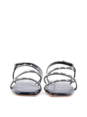 Rasteira de Tiras com Tachas - Preta SDI-11904 - PR