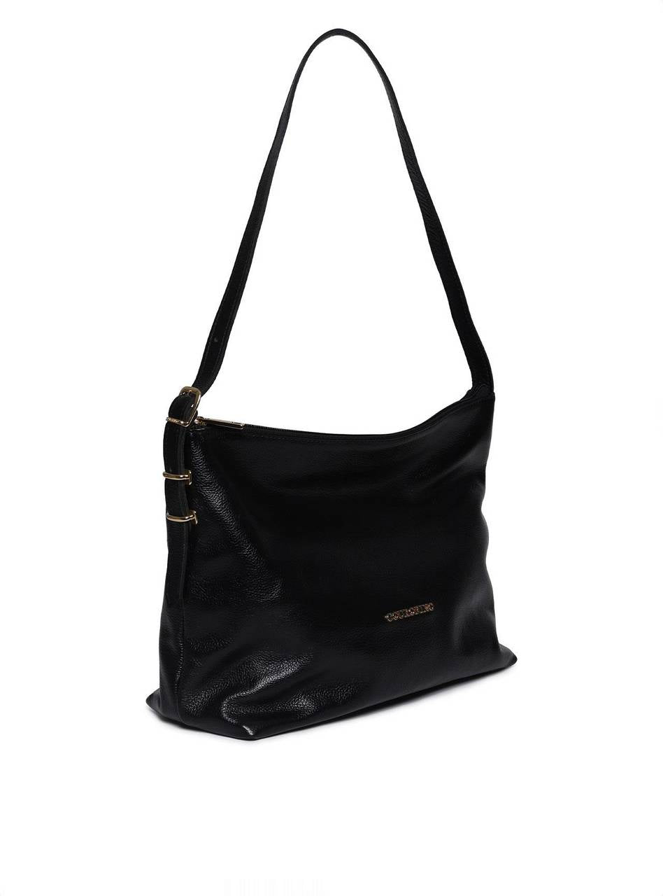 Bolsa Feminina Hobo Couro Grande Tiracolo Preta BSI-5939 - PR