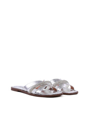 Sandália Rasteira com Recortes e Strass SDI-12254 - PT