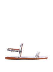 Rasteira Tiras Finas com Strass - Prata SDI-11989 - PT