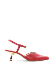 Scarpin Slingback com Salto Orgânico Metalizado SDI-12250 - VE